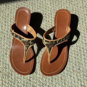 Tory Burch Leopard Miller wedged sandals